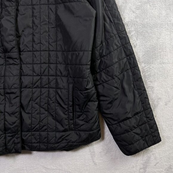 Eddie Bauer Quilted Jacket Women's Large Black Full Zip Winter Coat READ - Picture 4 of 16